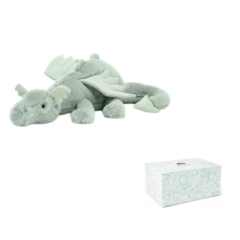 JELLYCAT Mythical Animals Series Holy Dragon Soothing Green Doll Plush Doll 12cm/19cm Height 50cm/66cm Length