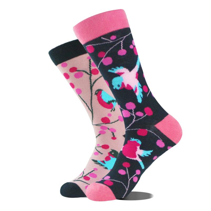 Chaussettes Nouvelle Mode Créatives AB Asymétriques en Coton Personnalisées Populaires Street Jacquard Chaussettes de Couple