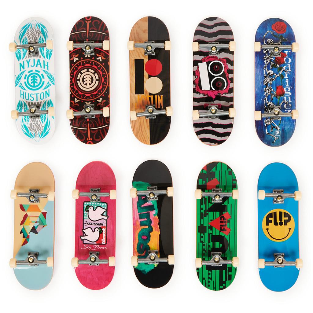 Tech Deck DLX Pro 10-Pack Collectible Fingerboards for Skateboard Enthusiasts, Ages 6+