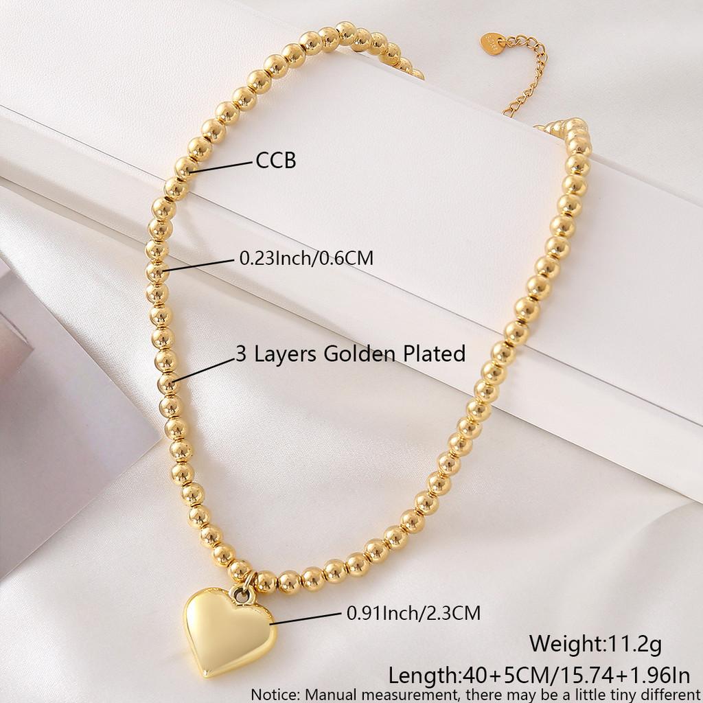 Heartshaped Bohemian Necklace With Natural Stone Beads For Womens Fashion Accessories