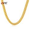 Personalized Trendy Thick Chain Stainless Steel Hip Hop Retro Plated Gold Men's Necklace