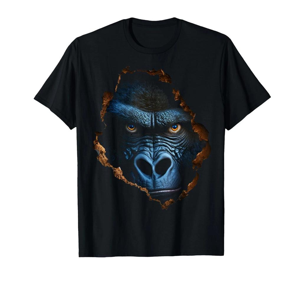 Gorilla Face Wall Animal Print Art Animal Lover Gorilla T-Shirt