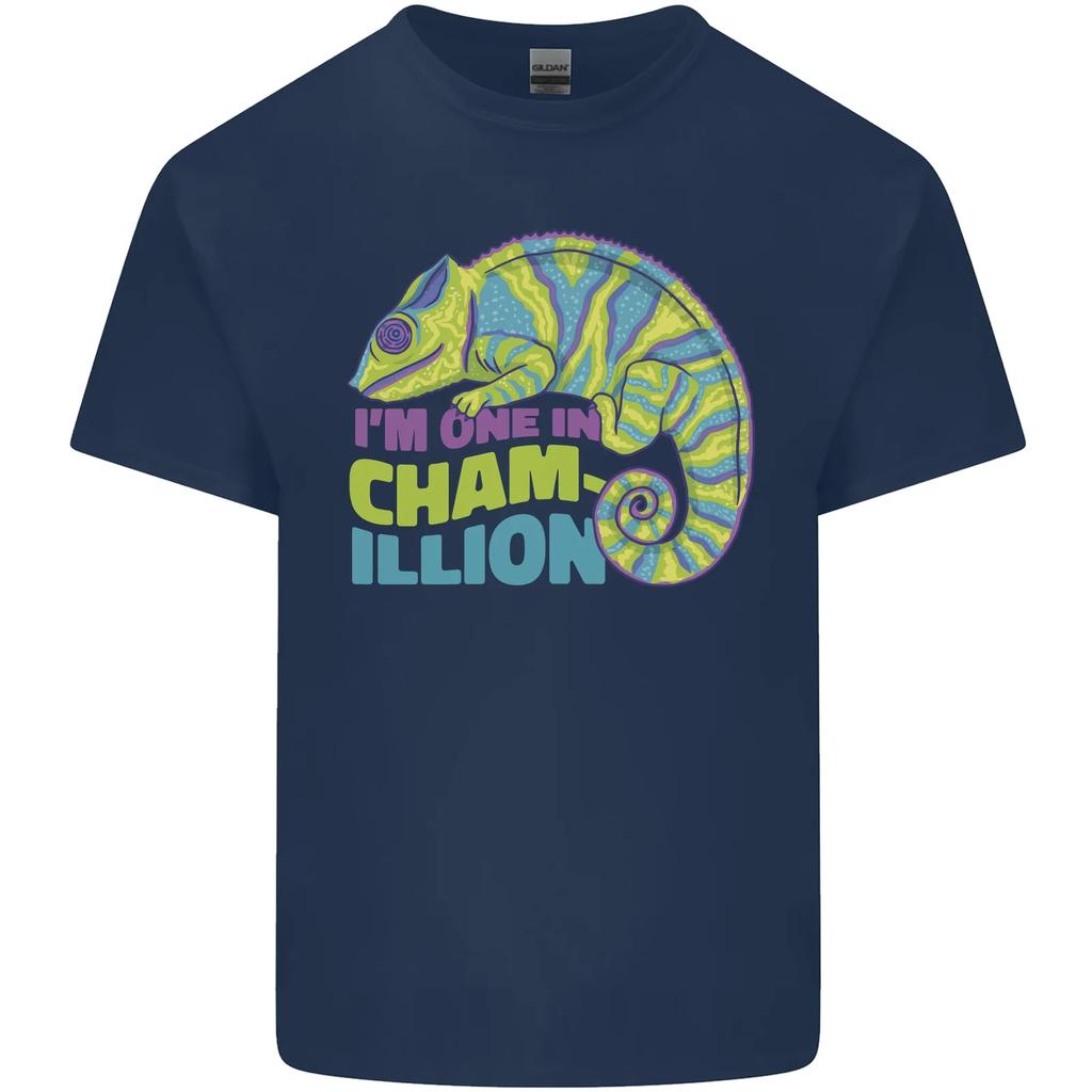Im One In A Chamillion Funny Chameleon Lizard TShirt 100 Cotton ONeck Summer Short Sleeve Casual Mens Tshirt Size S3XL