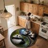 Raccoons & Dogs Pattern Round rug,Carpet Rug for Living Room Bedroom Playroom ,Non-slip Floor Mat,Holiday Gifts and Birthday Gifts.