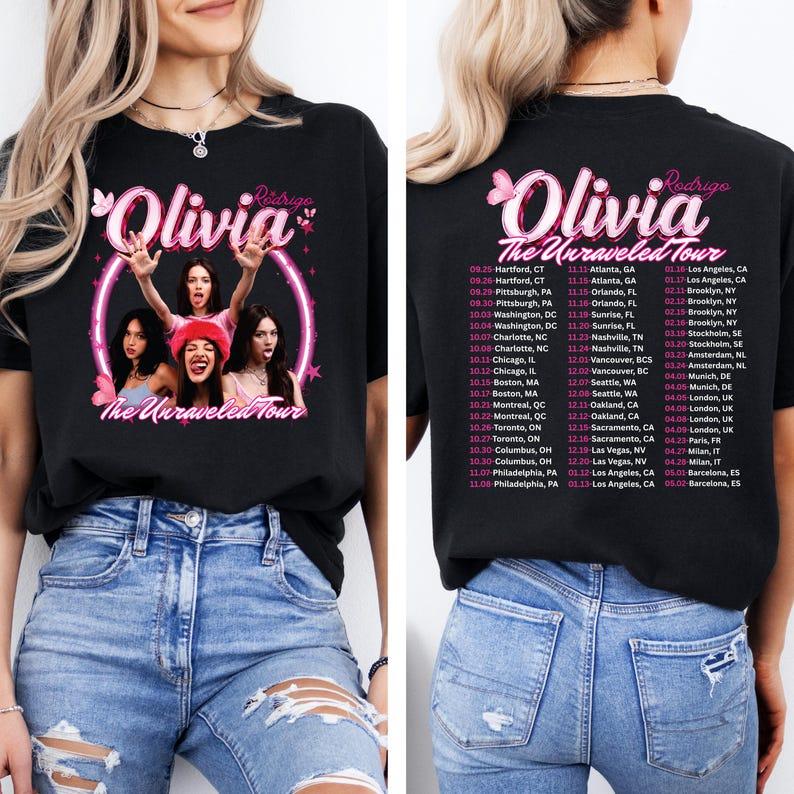 Olivia Rodrigo Concert T-shirt Women Men Streetwear Y2k Oversized High Quality Hip Hop Heavy Cotton Short Sleeve Female Male Clothing