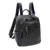 Leather Backpack Women'S Schoolbag Black Soft Cowhide Casual Backpack Small Women Travel Backpack