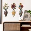 Kreative Vintage Vase Wandaufkleber Selbstklebend Abnehmbar für Schlafzimmer Wohnzimmer Hintergrund Heimdekoration