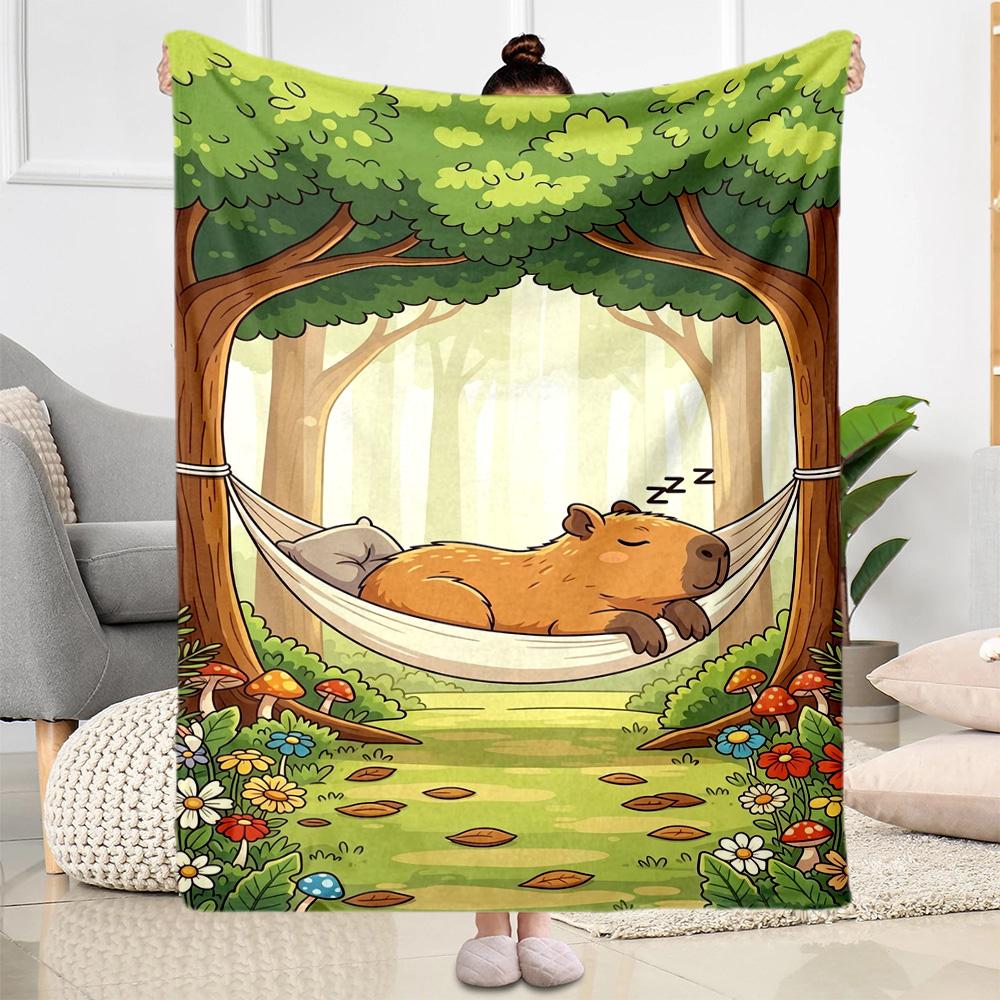 1pc Cute Bear Watching Stars Blanket Comfortable Soft Lightweight All Season Multi Purpose Blanket Travel Camping Picnics Sofa Office bedroom Friends