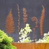 Vintage Metal Garden Stakes Set of 5 for Outdoor Use to Add Decorative Flair to Lawns Flower Beds Pathways and Porch Areas