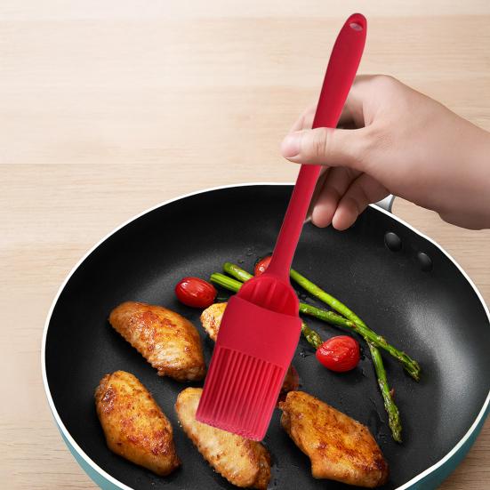 6Pcs Silicone Oil Brush Set Heat Resistant Basting Brushes for Cooking Baking Grilling BPA-Free Oil Applicator Pastry Brush for Sauce Marinade