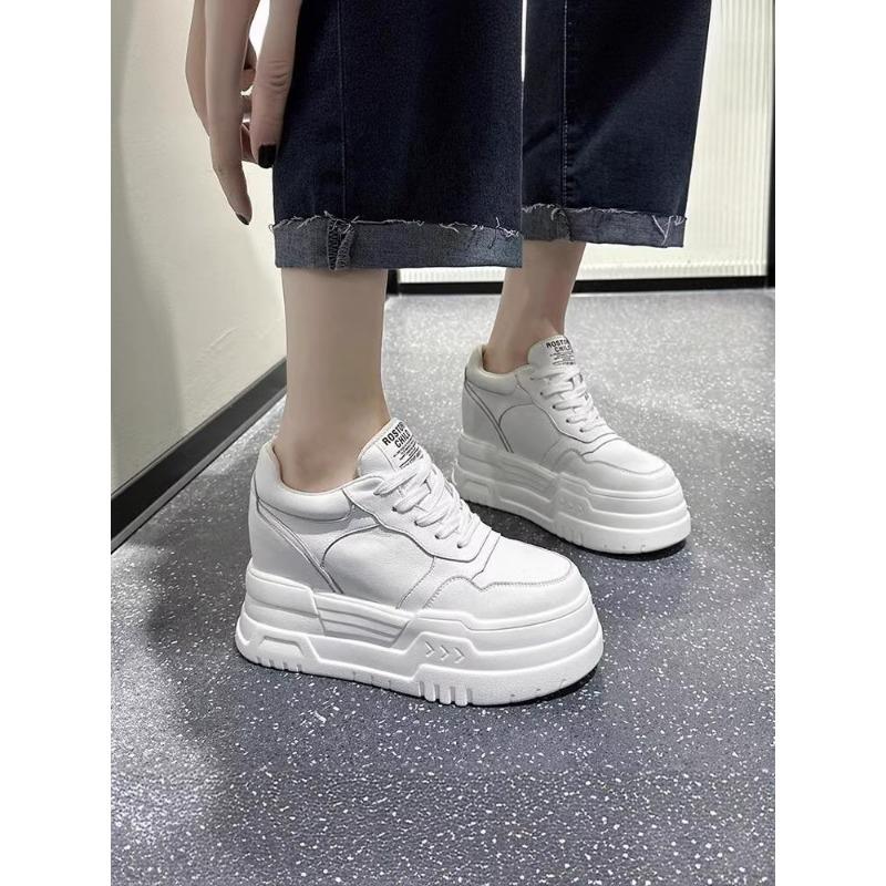 

Niche muffin thick-soled little white shoes women s spring new panda shoes inner heightening board shoes 40 белый