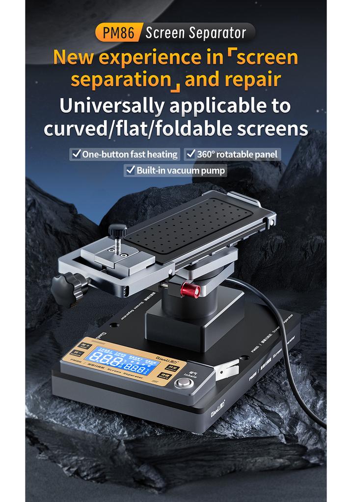 QianLi Original PM86 Phone Screen Separator For Mobile Phone Curved Straight Folding LCD Disassembly Screen Separating Machine