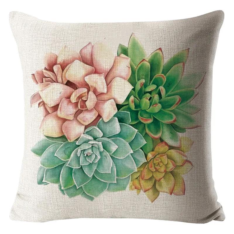 Colorful Flower Cushion Sunflower Rose Dandelion Decorative Pillows Decoration Pillowcase For Car Home