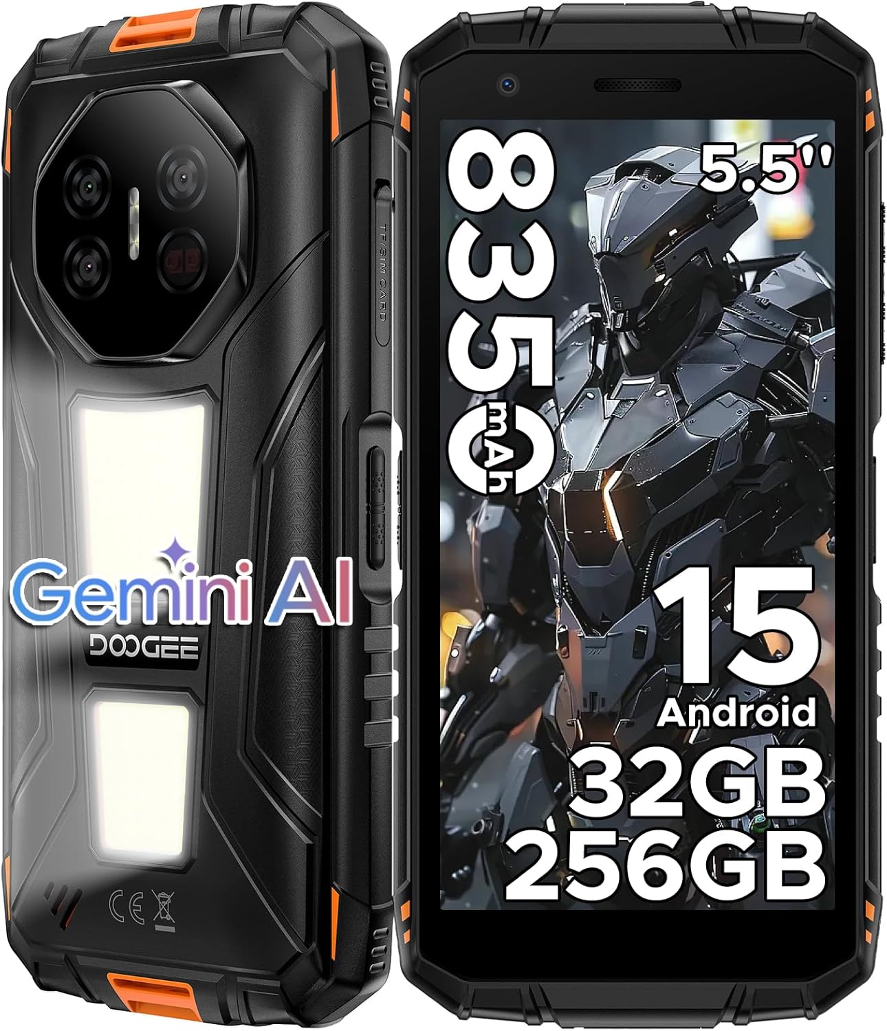 

DOOGEE Fire 3 Max Cellphone 32GB+256GB 5.5 Display 8350mAh 48MP Android 15 Smartphone