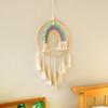 Macrame Tapestry, Wall Decor Colorful Rainbow Tassel Handmade Backdrop Home Party Dorm