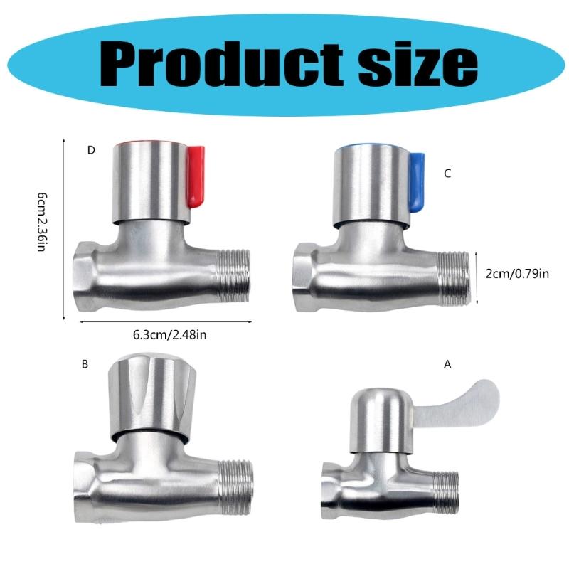 1/2Inch Stainless Steel Water Splitters Valves Accessory for Shower Faucet Sprayers Nozzle Bathroom Sink and Heaters