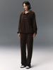 Bidebeul Script Logo Two-Way Terry Pants - Brown