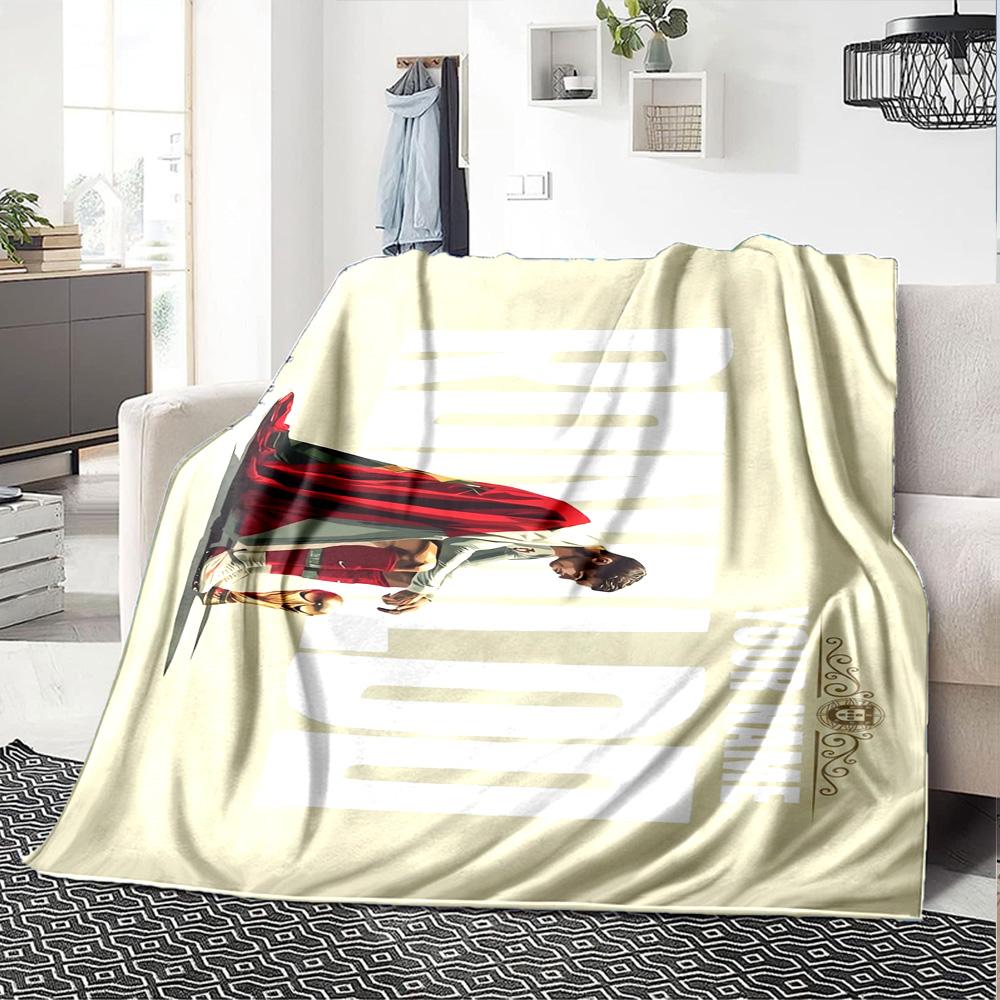 Cristiano Ronaldo (73) Personalized Name Blanket Gift Personalized Blanket Ultra-Soft Perfect for Seaside Bed Livingroom Office Chair for All Occasion