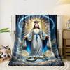 Our Lady of Grace Religious Throw Blanket  Printed Blanket for Living Room Bed Couch lunch break Soft Cozy Blanket for Friend's festival Gift