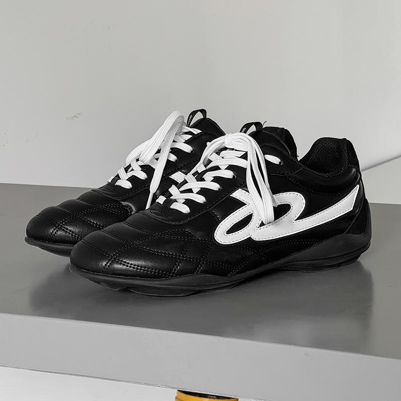 

2025 spring and summer new old German training shoes men s and women s lace-up leisure sports retro Forrest Gump shoes stray dirty shoes 44 чорний