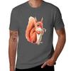 Candy Cane Christmas Squirrel Tshirt Moisture Wicking Athletic Tshirt