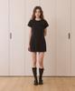 Adowl Oblique Ribbon Mini Dress - Black