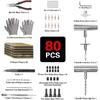 CKAuto Tire Plug Repair Kit, Heavy Duty Car Emergency Tool Kit for Flat Tire Puncture Repair, 80 Pcs Value Pack, Tire Patch Kit Fit for Autos, Cars,