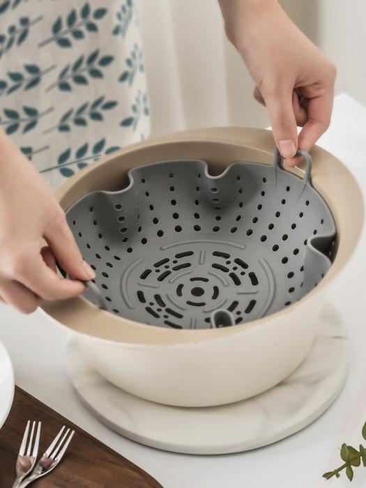 

FLAITO Silicone Multipurpose Steamer Brick Red