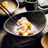 Japanese Olive Stone Pattern Ceramic Plate for Pasta and Pizza
