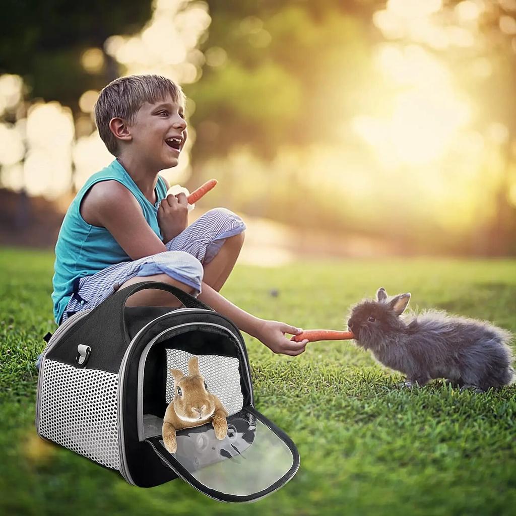 Professional Portable Small Animal Carrier Bag Guinea Pig Carrier Cage Pet Carrier for Hamster Hedgehog Parrots Rat and Other Small Animals