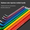 Colored Hex Key Set with Multifunctional 6-Point Screwdriver