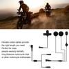 Motorcycle Earpiece Mic 2 Pin PTT Black Bike Helmet Headset Microphone for Kenwood 2 Way Radio