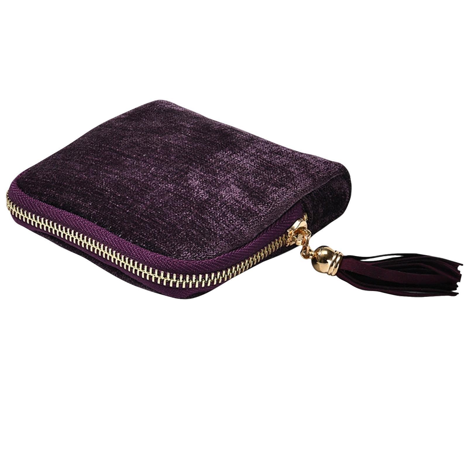 

2026 Новый Маленький Дорожный Футляр для Украшений Мягкий Бархатный Органайзер-Мешочек для Браслета фиолетовый