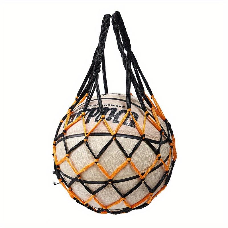 1pc Durable Nylon Basketball Net Bag, Portable Volleyball Football Mesh Storage Bag, Sports Ball Holder For Single Ball, Perfect For Sporting Goods