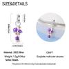 Charms Originali Rame Viola Rosa Ciondolo Perline Adatte Braccialetto Gioielli da Donna Creazione Fai da Te Regalo