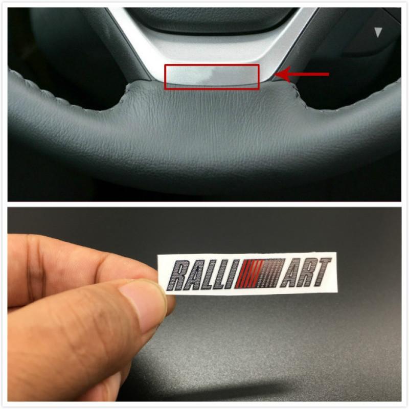 

2 шт./компл. эмблема Ralliart, тонкие металлические наклейки для автомобиля, наклейки для внутренней дверной ручки, наклейки на консоль рулевого колеса для Mitsubishi, украшение для стайлинга автомобилей