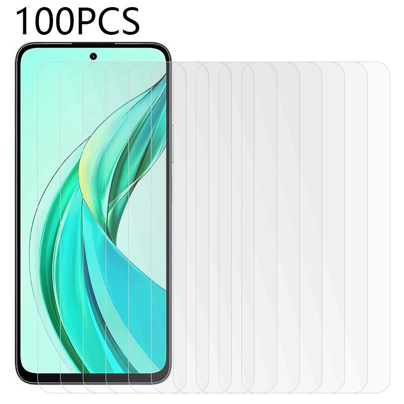 Bulk Purchasing 100Pcs For Honor 90 Smart/X7b 4G/5G HD Transparent Screen Protector Phone Tempered Glass Film