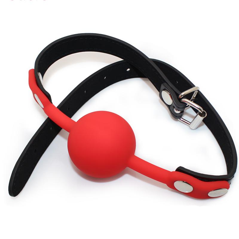 Adult Slave Harness Silicone Ball Open Mouth Gag BDSM Bondage Fetish Mouth Restraint Sex Toy for Woman Exotic