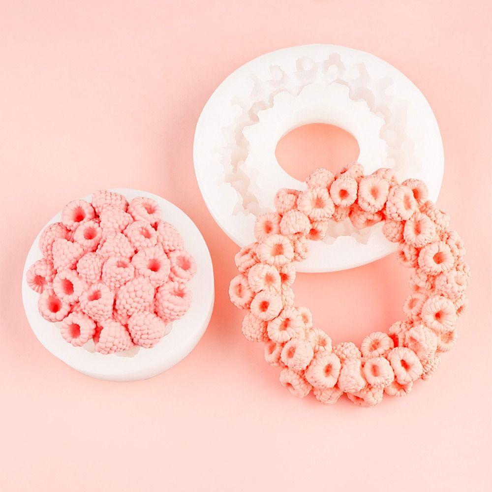 Food-Grade Silicone Raspberry Mold Heat-Resistant Deco Tools Raspberry Cake Mold 3D Design Chocolate Mousse Mold French Dessert