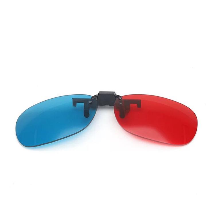 Clip-on Red-Blue 3D Lenses for Large Frames