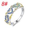 Two-Tone Heart-Shaped Zircon Ring - Women's Light Luxury Fashion Design
