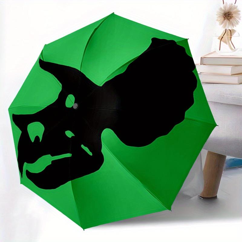 Jurassic Dinosaurs Automatic Folding Umbrella, 8 Ribs for All-Season Use, Portable for Travel & Outdoor Activities a0819079