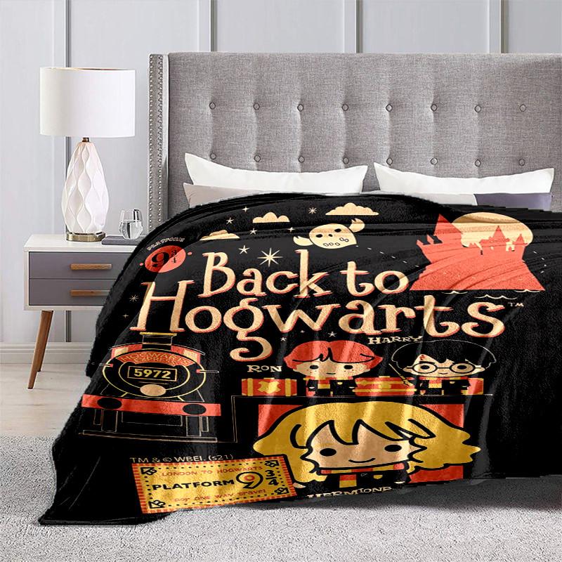 1pc Back To Hogwarts Platform 9 3/4 Cartoon Blanket,Portable Throw for Travel & Camping, All Season Cozy Blanket,Ideal Gift