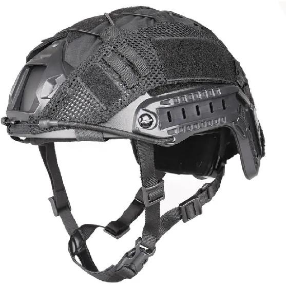 Adjustable Tactical Helmet with Helmet Cover, PJ Type Tactical Multifunctional Protective NVG Mount for Cosplay Hunting Shooting