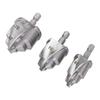 3 Piezas Brocas de Elevación con Vástago Hexagonal de 1/4 de Pulgada Broca Escariadora Escalonada para Reparación de Tuberías de Agua de PVC PPR