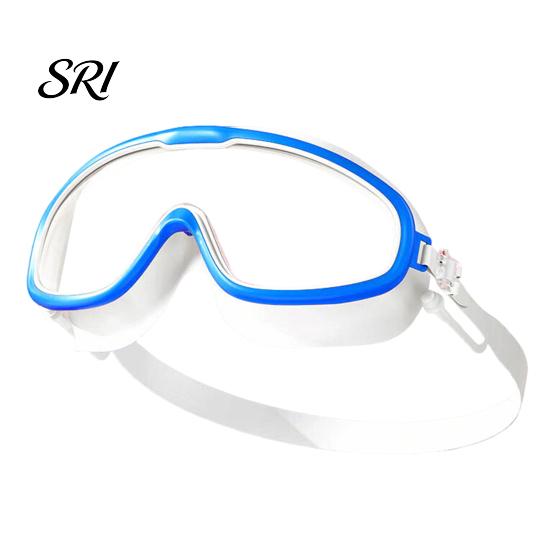 Silicone Frame Goggles Children Swim with Earplugs Waterproof No Leakage Anti-Fog UV Pressure-free Protection Boys Girls Wide View Diving Snorkeling