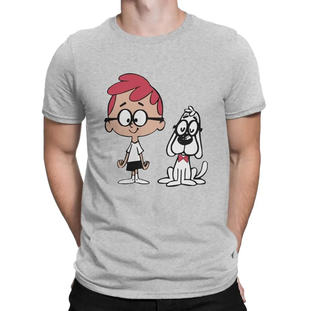 Men's T-Shirt Mr. Peabody and Casual 100% Cotton Tees Short Sleeve  T Shirts O Neck Clothes Printing