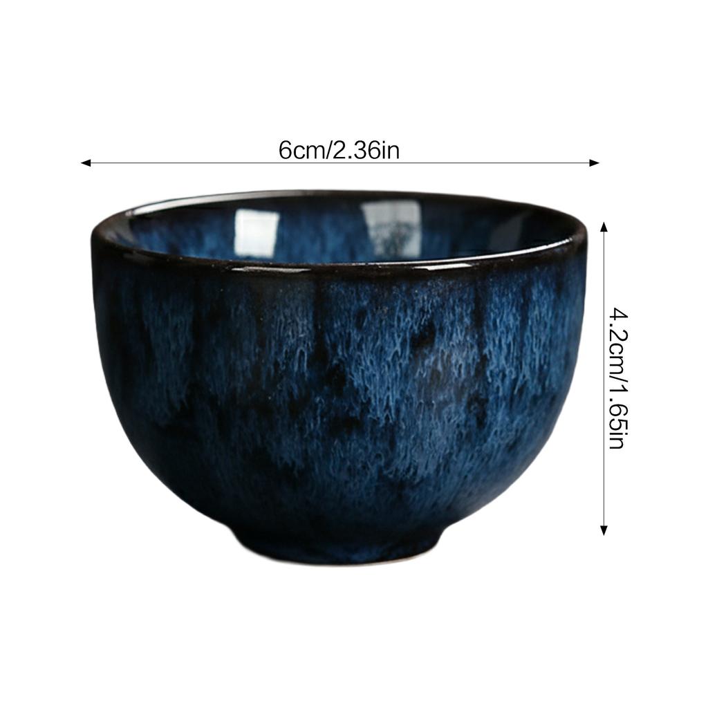 Keramikofenwechsel Tenmoku Glasur Teetasse Für Kung Fu Tee Gongfu Teetasse
