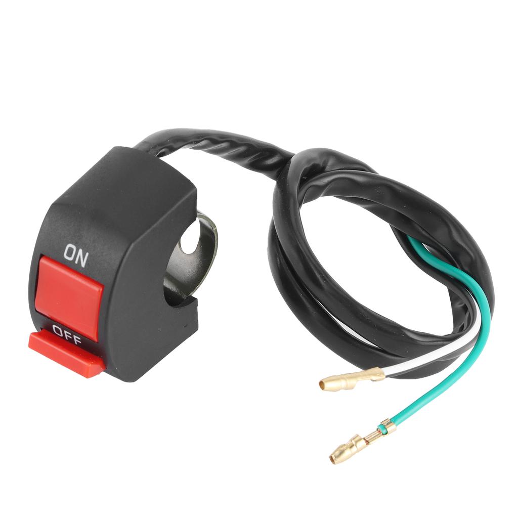 Universal Motorcycle LED Light Switch Handlebar Headlight Control On Off 22‑25mm