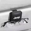 Car Sunglasses Holder Eyeglasses Hanger Sun Visor Glasses Clip For Jeep Grand Cherokee Wrangler JK Gladiator Compass Renegade